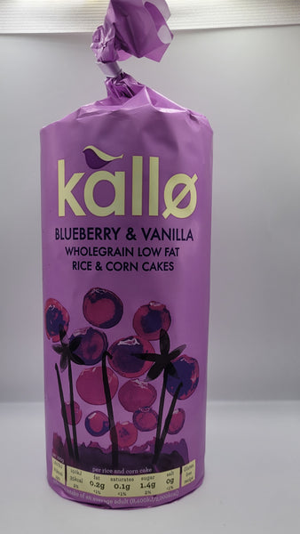 Kallo Blueberry & Vanilla Wholegrain Low Fat Rice & Corn Cakes 131g