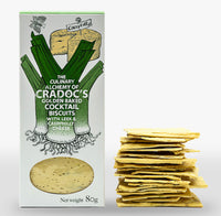 The Culinary Alchemy of Cradoc's- Golden Baked Cocktail Biscuits with Leek & Caerphilly Cheese