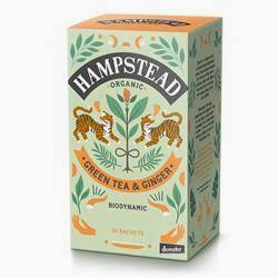 Hampstead Tea: Organic Green Tea and Ginger 20 Tea Bags
