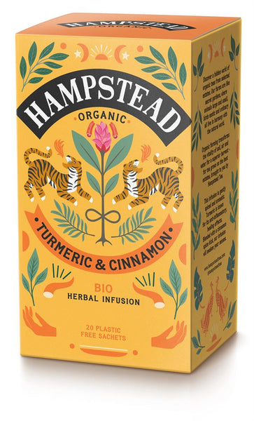 Hampstead Tea: Organic Turmeric and Cinnamon Tea 20 Tea Bags