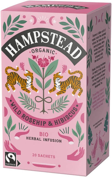 Hampstead Tea: Organic Wild Rosehip & Hibiscus 20 Tea Bags