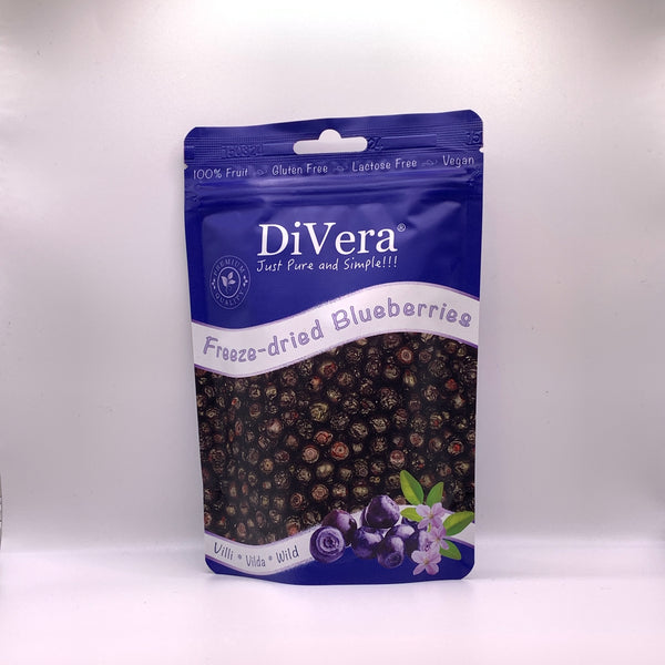 DiVera Vegan, Gluten Free Freeze-dried Wild Blueberries 30g