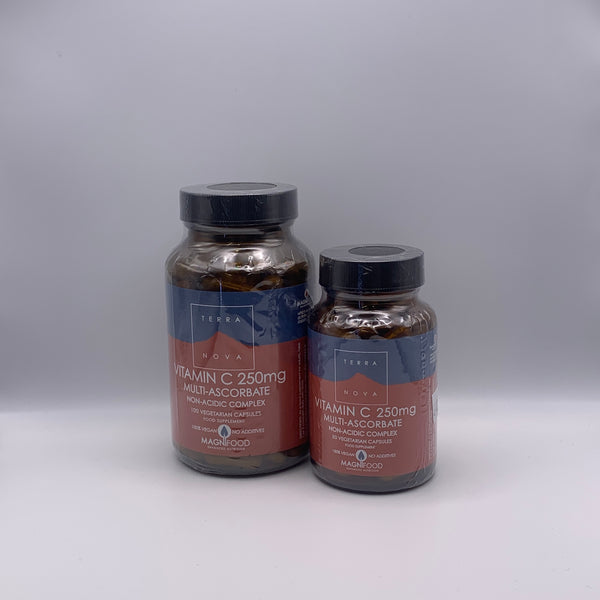 TERRANOVA Vitamin C 250mg Multi-Ascorbate Complex (Non Acidic) 100 CAPS